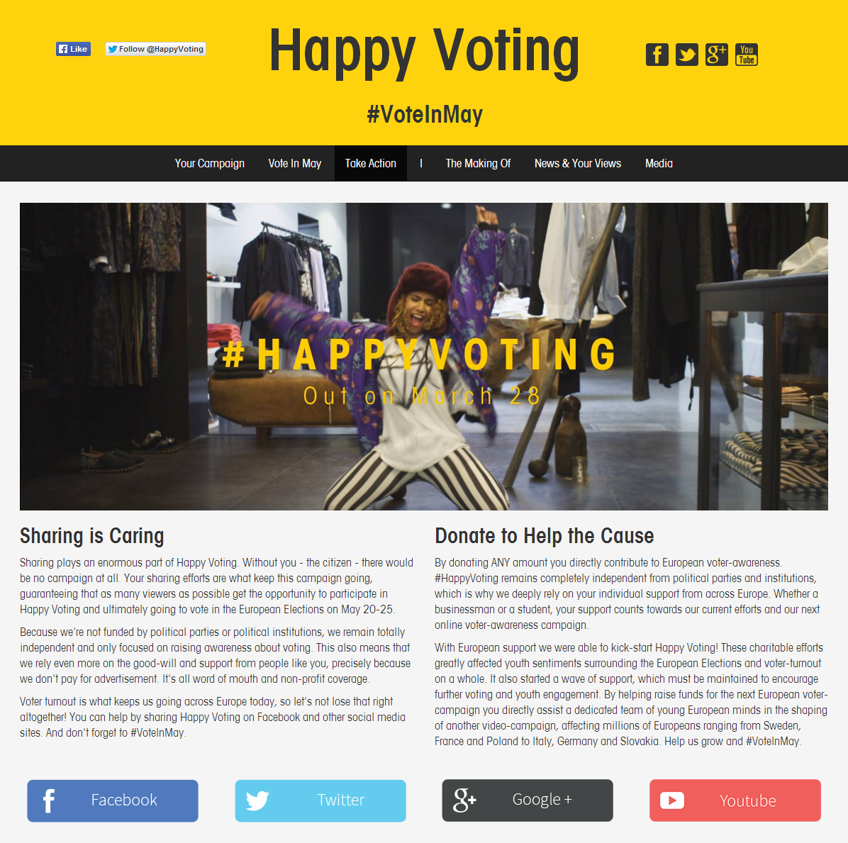 Happy Voting Home Page